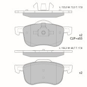Колодки тормозные дисковые Avantech передние (противоскрипная пластина в компл.) AV148 AVANTECH