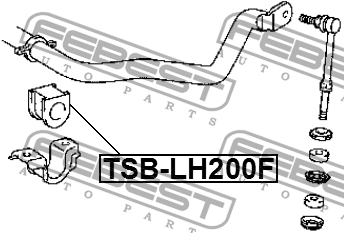 Втулка стабилизатора TOYOTA HIACE/REGIUSACE KDH2,TRH2 2004.08-2013.12 TSB-LH200F TSB-LH200F FEBEST