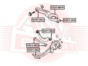 Рычаг независимой подвески колеса, подвеска колеса 0525BKR 0525-BKR ASVA