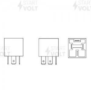 Реле 12V 30A 4 конт. SCR 0500 START VOLT