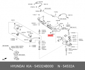 Болт HYUNDAI Porter рычага переднего (сход-развала) OE 545324B000 HYUNDAI KIA