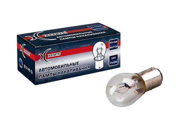 лампа накаливания! P21/5W (24V)\ 1007108 XENITE