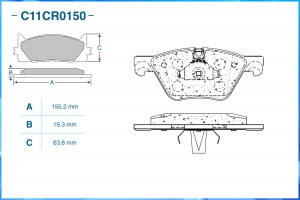 Тормозные колодки передние Low Metallic C11CR0150 C11CR0150 CWORKS