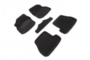 Коврик салона FORD Focus 3 (11-15) 3D 3-х слойная конструкция черный (4 предм.)  83437 SEINTEX
