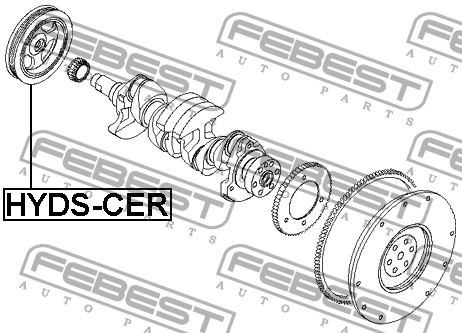 Шкив коленвала HYUNDAI ix35 HYDS-CER HYDS-CER FEBEST
