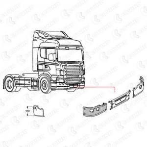 бампер !правый \Scania P/R-Serie CP/CR/CT SCR92 COVIND