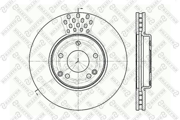 диск тормозной передний!\ MB W210 2.3-3.2CDi 95> 6020-3341V-SX STELLOX