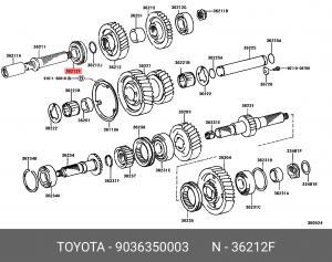 Подшипник раздаточной коробки 90363-50003 90363-50003 TOYOTA