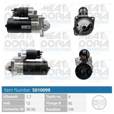 Стартер FIAT Ducato (250) (2.3) MEAT&DORIA 5010099 MEAT DORIA