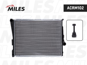 Радиатор (механическая сборка) BMW E46 1.6-3.0/2.0D/3.0D (NISSENS 60782A) 98- (A ACRM102 MILES