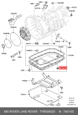 ПРОБКА СЛИВА МАСЛА LAND ROVER TYB500020 LAND ROVER