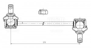 Стойка стабилизатора Kia Optima (10-) (перед.) (SP 0835) SP 0835 TRIALLI