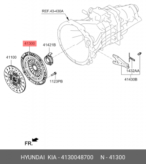 Корзина сцепления HYUNDAI Starex H-1 (07-) (2.4) (250мм) OE 4130048700 HYUNDAI KIA