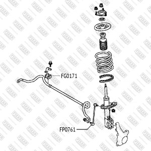 Тяга стабилизатора передняя левая/правая CITROEN C-Crosser 07-MITSUBISHI ASX/Lan FP0761 FIXAR
