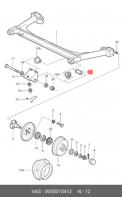 VAG,Сайлентблок 305 501 541 2 305 501 541 2 VAG