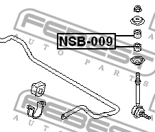 Втулка передн тяги стабилизатора NISSAN PULSAR N15 NSB-009 NSB-009 FEBEST