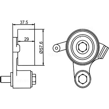 Ролик ГРМ TOYOTA Rav 4 (96-) натяжителя GMB GT90670 GMB