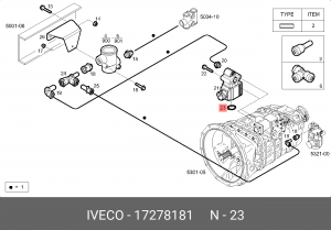 кольцо уплотнительное! (р)\ Iveco Trakker/Stralis/Cursor 17278181 IVECO