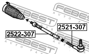 Тяга рулевая 2522-307 FEBEST