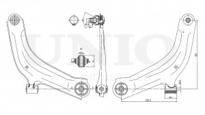 Рычаг подвески поперечный передний нижний левый SSP-40110 UNIO