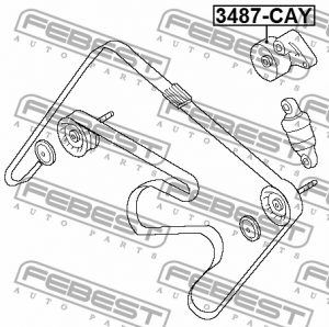 РОЛИК НАТЯЖНОЙ подходит для PORSCHE CAYENNE 2002-2010 3487-CAY 3487-CAY FEBEST