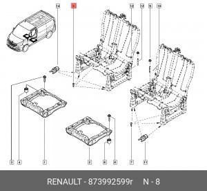 БОЛТ М10 873992599R 873992599R RENAULT