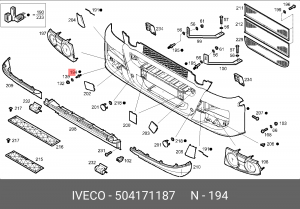 винт бампера! M6x18\IVECO Stralis 504171187 IVECO