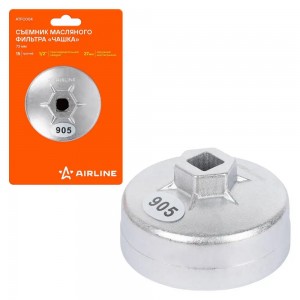 Съемник масляного фильтра 73 мм "AIRLINE" (чашка 15 граней) ATFC004 AIRLINE