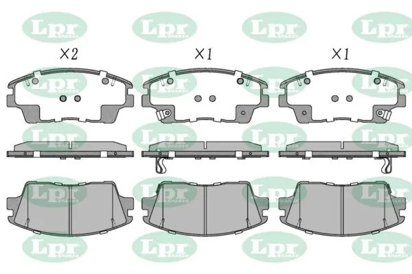 Колодки тормозные дисковые HYUNDAI TUCSONKIA SPORTAGE 15- передние 05P2052 05P2052 LPR