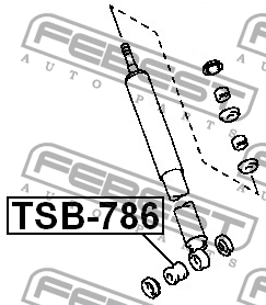 Втулка задн амортизатора TOYOTA MARK 2 80-97 TSB-786 TSB-786 FEBEST