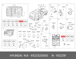 реле!\ Hyundai Accent/Verna 06 952252D000 HYUNDAI