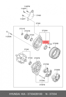 Подшипник генератора 373342B100 HYUNDAI KIA