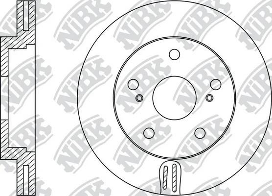 Диск тормозной TOYOTA Corolla (13-) передний (1шт.) NIBK RN21001 NIBK