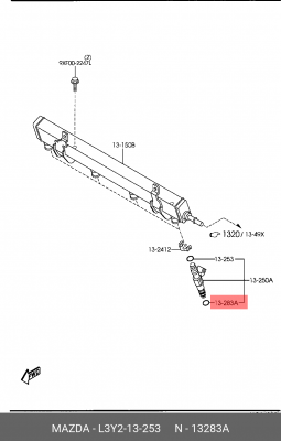 УПЛОТНИТЕЛЬНОЕ КОЛЬЦО  L3Y213253 L3Y2-13-253 MAZDA