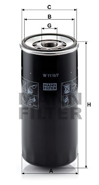 Фильтр масляный W1170/7 W11707 MANN FILTER