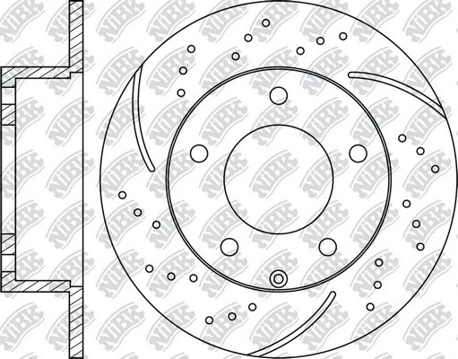 Диск тормозной MITSUBISHI Lancer (08-) задний (1шт.) NIBK RN1367DSET NIBK