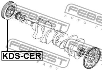 шкив коленвала!\ Hyundai SantaFe/Elantra/Tucson/Trajet 2.0-2.2D 01> KDS-CER FEBEST