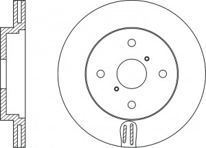 Диск тормозной TOYOTA Yaris (05-) передний (1шт.) NIBK RN1437 NIBK