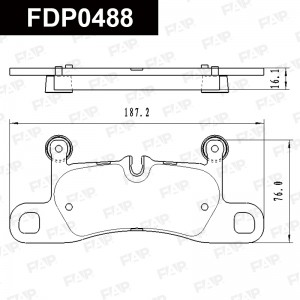 Тормозные колодки дисковые смесь CERAMIC FDP0488 FDP0488 FAP