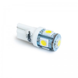 к-т ламп! светодиодных T027 Т10 (W2.1x9.5d) 5SMD 5050 3 chip W5W, блистер 2шт, б A80605S AVS