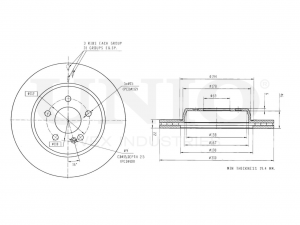 Диск тормозной задний BRD-20404 UNIO
