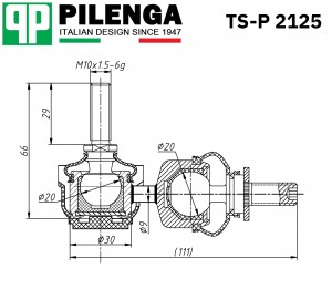 Стойка стабилизатора задняя (г-образная) FOCUS 2, C-MAX, MAZDA 3 TS-P2125 TSP2125 PILENGA