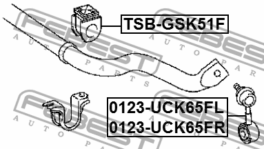 ВТУЛКА ПЕРЕДНЕГО СТАБИЛИЗАТОРА D35 подходит для TOYOTA SEQUOIA USK6# 2008.11- [G TSB-GSK51F FEBEST