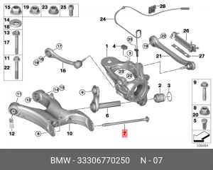 Болт BMW OE 33 30 6 770 250 BMW