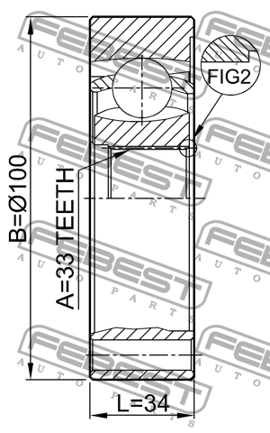 ШРУС 2311-5021 2311-5021 FEBEST
