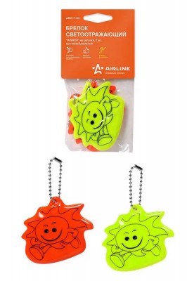 Брелок на цепочке AIRLINE светоотражающий 3 х 30 см, оранжевый, зеленый ARW-T-03 AIRLINE