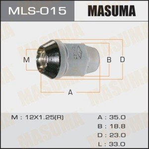 Гайка колеса М12х1.25х35 конус закрытая ключ 19мм SUZUKI MASUMA MLS-015 MASUMA