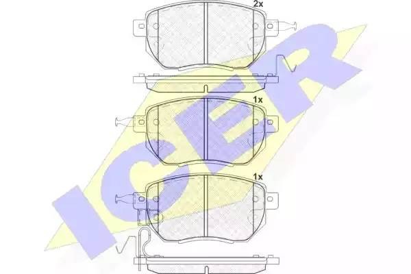 181696 колодки дисковые передние !\ Nissan Murano 3.5 4WD 05>, Subaru Forester S 181696 ICER
