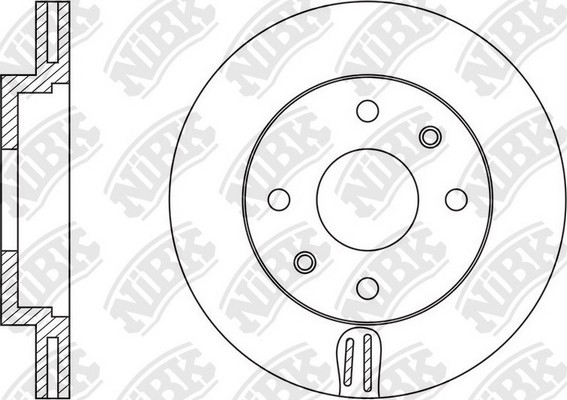 Диск тормозной передний NISSAN ALMERA CLASSIC/N16/PRIMERA P10/P11 R14 RN1039 RN1039 NIBK