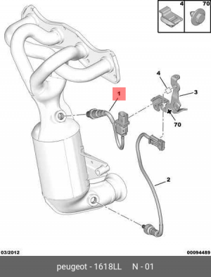 лямбда-зонд!\ Citroen C3/C4/C5/Berlingo, Peugeot 207/308/3008/Partner 1.4-1.6 16 1618 LL CITROEN PEUGEOT